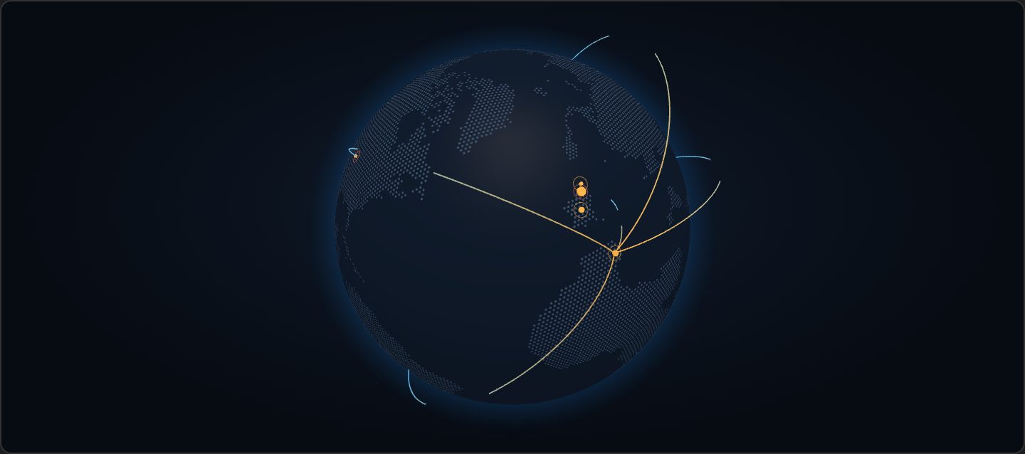 Globe showing where this site's decoy AWS keys were used — click to open the live map